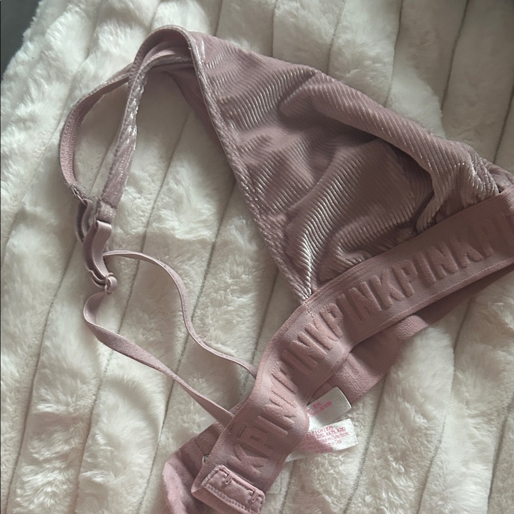 Victoria's Secret Dusty Rose Velvet Bralette